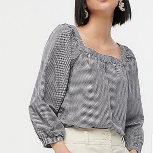 J Crew black and white top